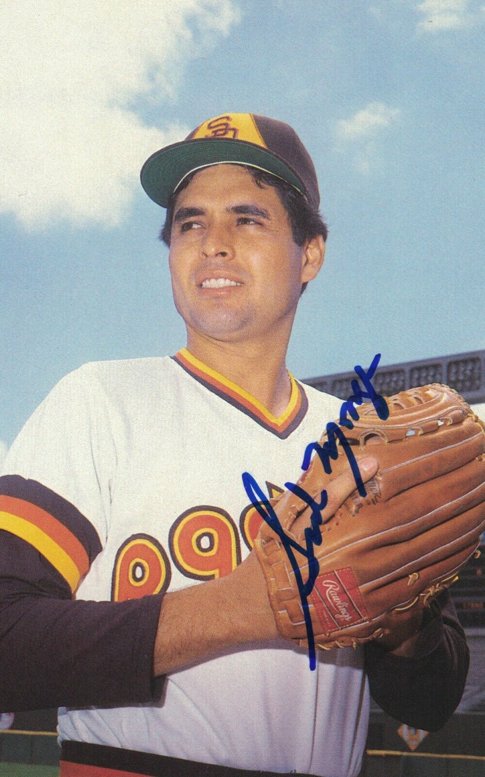 Sid Monge Signed Autographed 3 1/2 x 5 1/2 Photo Poster painting Padres Angels Indians