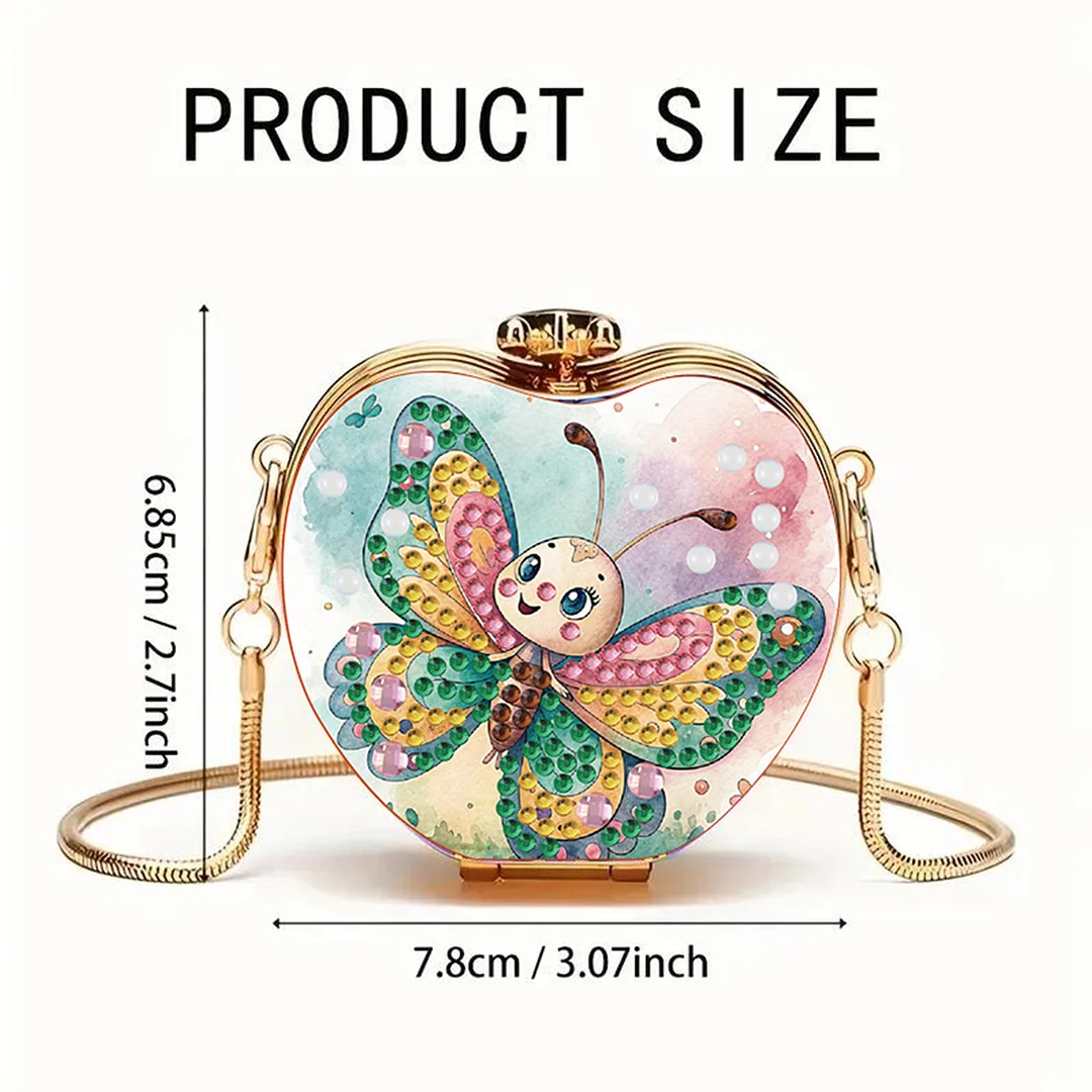 Butterfly DIY Acrylic Love Art Diamond Painting Coin Purse with Chain for Women