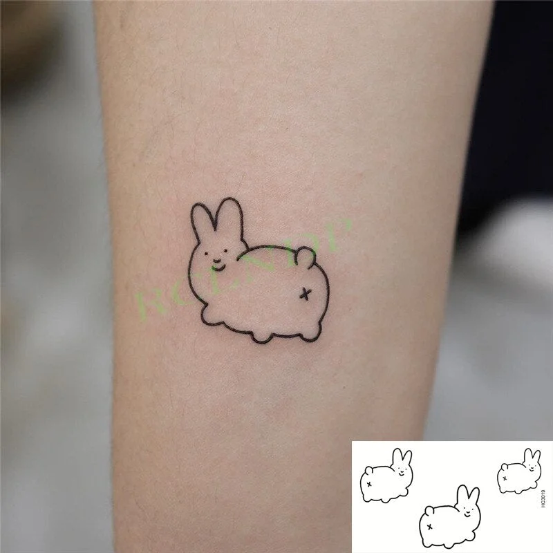 Waterproof Temporary Tattoo Sticker ins Angel wings Cupid bear Cartoons cute Body Art flash tatoo fake tatto Women Men