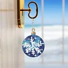 12Pcs DIY Diamond Painting Snowflakes Double Sided Keychain