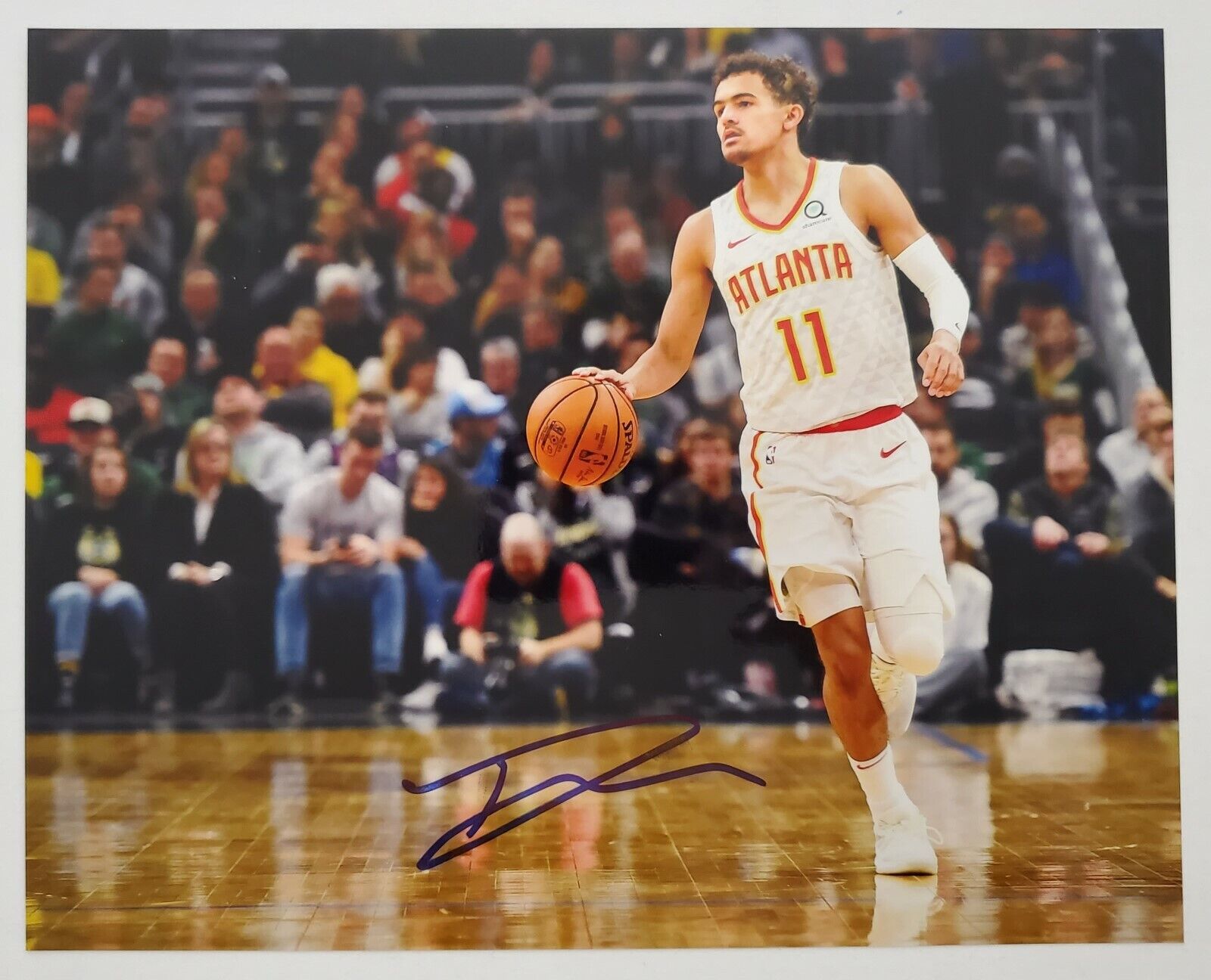 Trae Young Signed 8x10 Metallic Photo Poster painting NBA Atlanta Hawks Oklahoma Sooners RAD