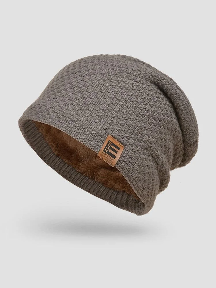 Men Wool Plus Thick Winter Keep Warm Windproof Knitted Hat