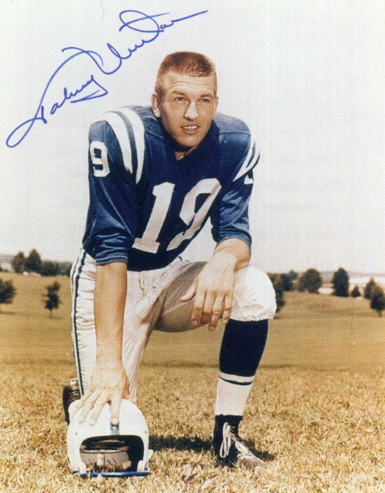 JOHNNY UNITAS Signed Photo Poster paintinggraph - US Baseball Player Baltimore Colts - Preprint