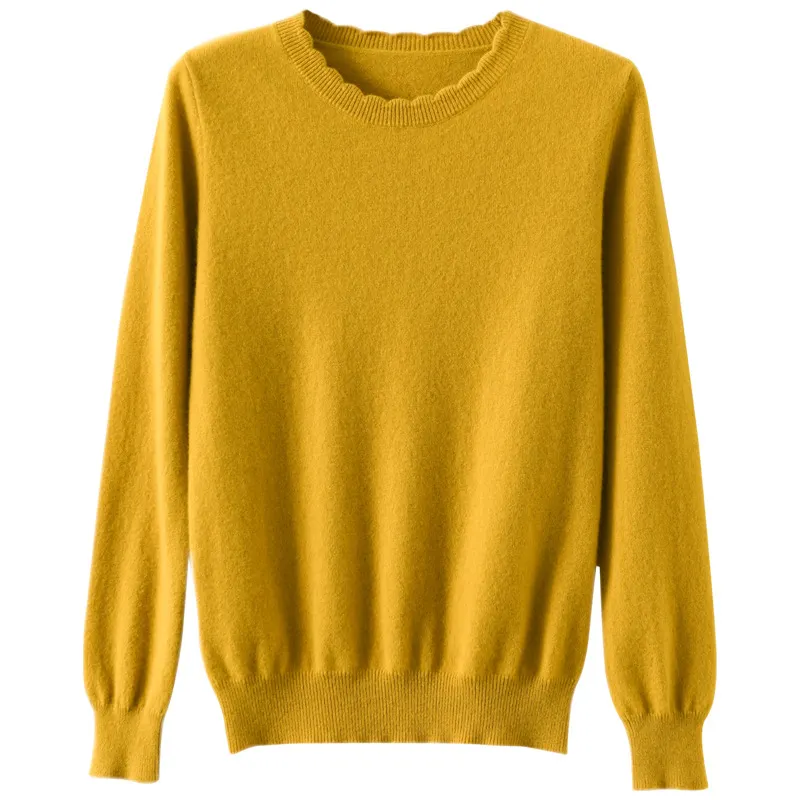 Churchf Churchf Collar Long Sleeve Knit Sweater Foreign Style Set Sweater Autumn Winter New Style Lace Collar Loose Outside Wear Temperament Base Unlined Upper Garment