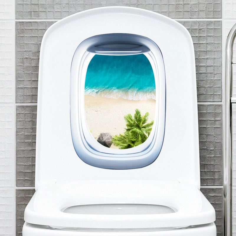 Casual Elegant Landscape PVC Wall Sticker Bathing