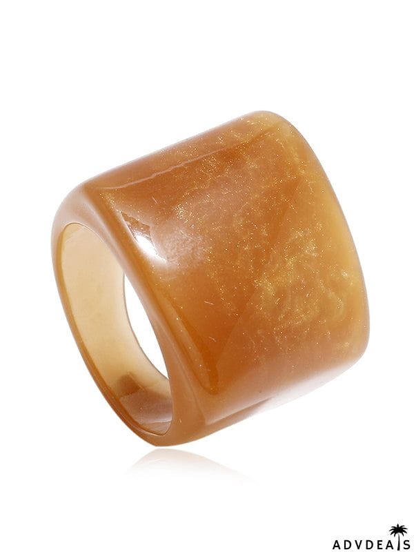 Original Vintage 6 Colors Acrylic Geometric Ring