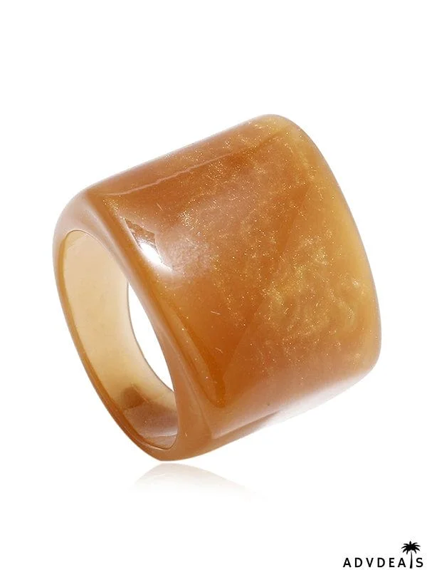 Original Vintage 6 Colors Acrylic Geometric Ring