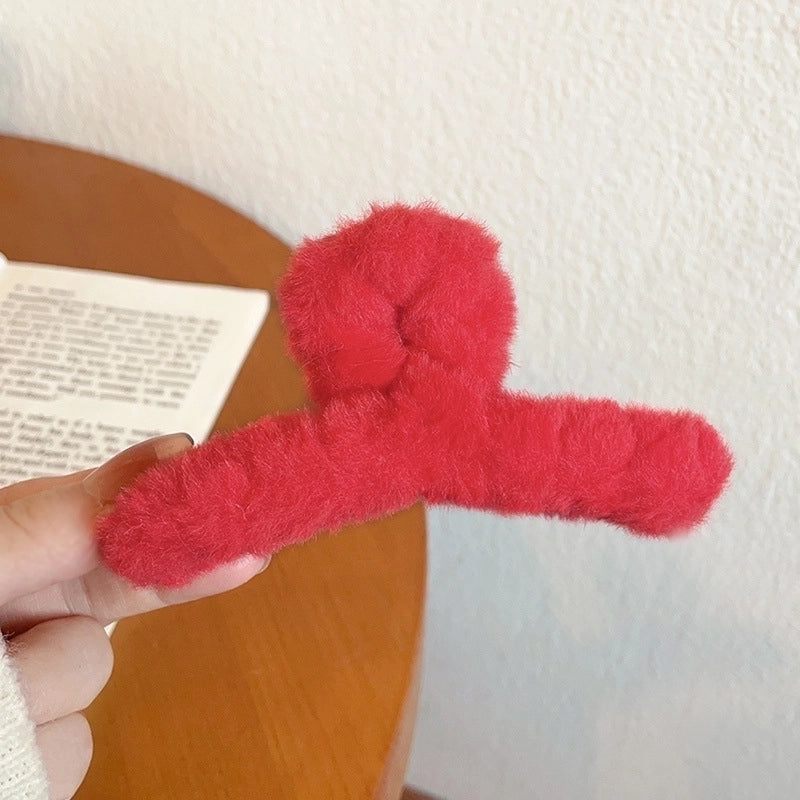 Minimalist Solid Color Arylic Hair Claws 1 Piece