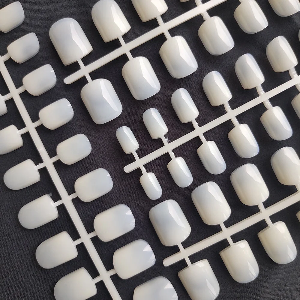 10 Sets Of Same Colors Square False Nail Tips 24 pcs Per Set 10 Sizes Press On Fake Nails DIY Manicure-Nail Inspo