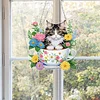 Flower Cup Cat - 5D DIY Pendant