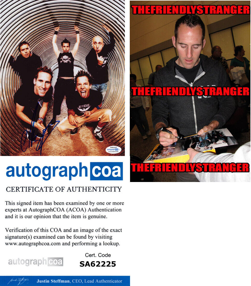 CHUCK COMEAU signed Autographed SIMPLE PLAN