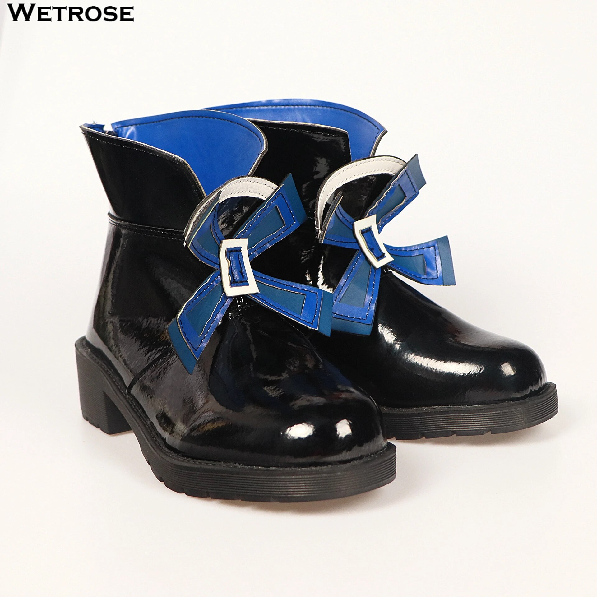 [Wetrose] In Stock Genshin Impact Focalors Furina Hydro God Archon Cosplay Shoes Heels Boots Full Set Game Halloween