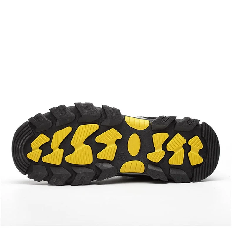 LUFUMA brand plus size 39-48 women men work & safety boots genuine leather steel toecap impact resistant man ladies shoes