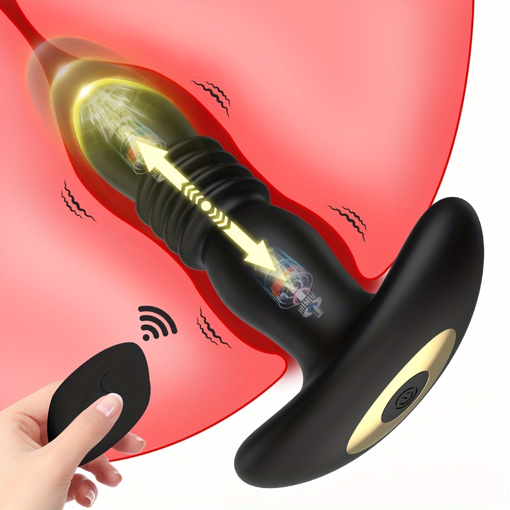 Electric Retractable Anal Plug APP Control Male Prostate Massager