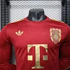 2025/2026 Long Sleeve Player Version Bayern Munich 125th Anniversary Red Football Jersey 1:1 Thai Quality