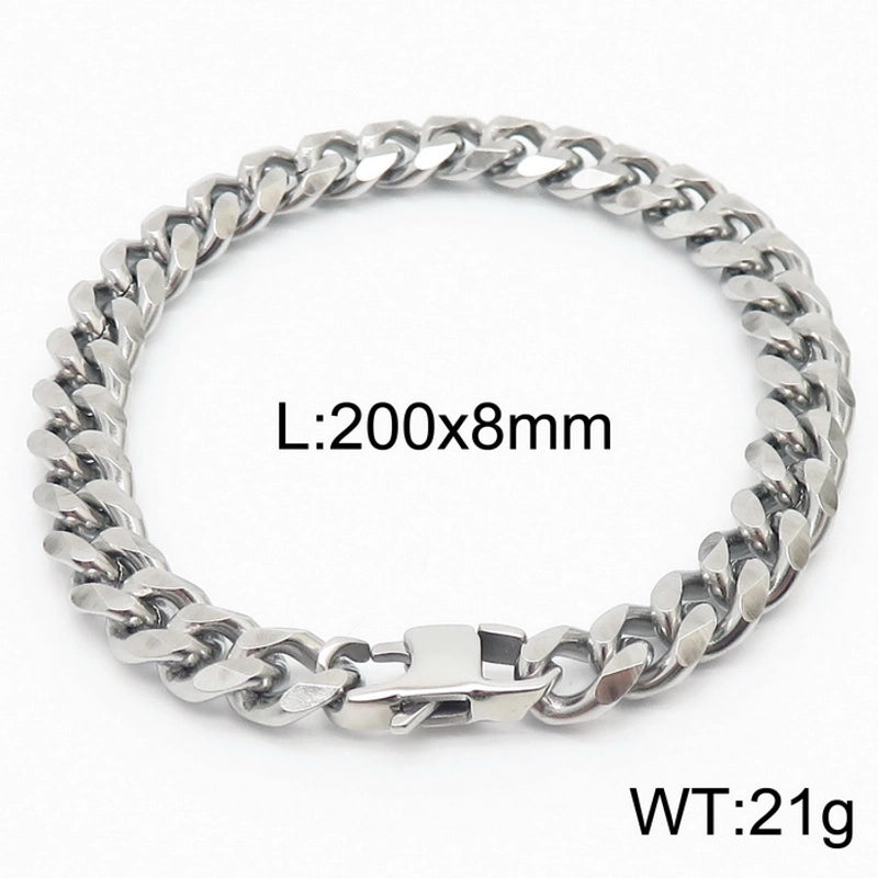 Minimalist Solid Color Titanium Steel Unisex Bracelets