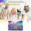(24cm)Diamond Art Tissue Box Cover DIY PU Desktop Organizer Large(Flower)