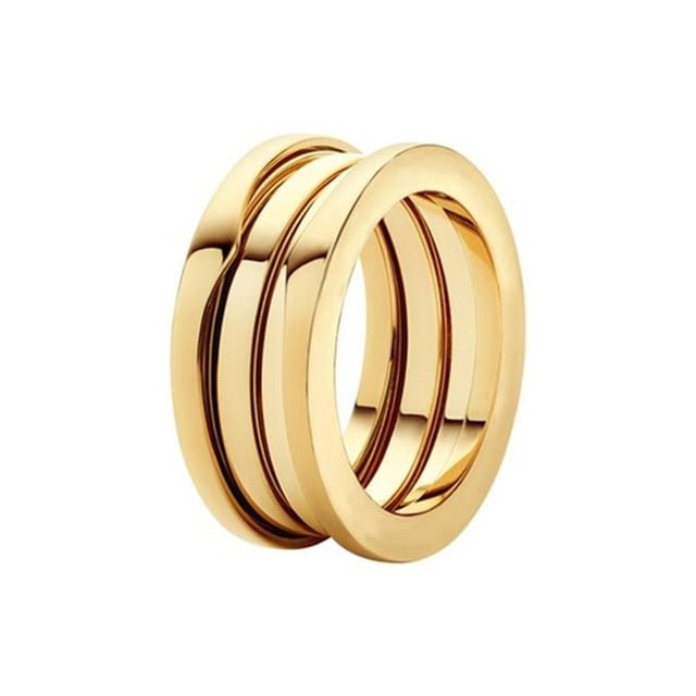 YOY-Pink gold roman color numbered ceramic ring