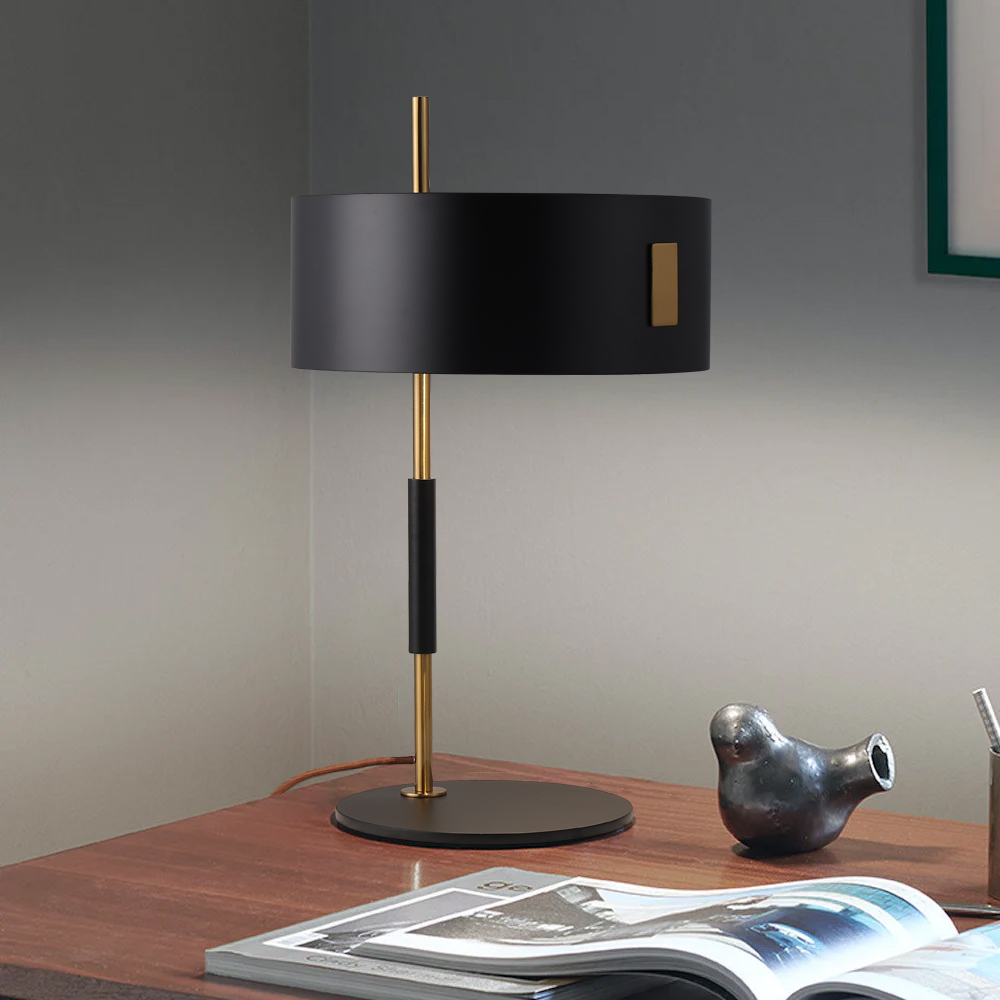 1953 Black Table Lamp JOSENART Josenart