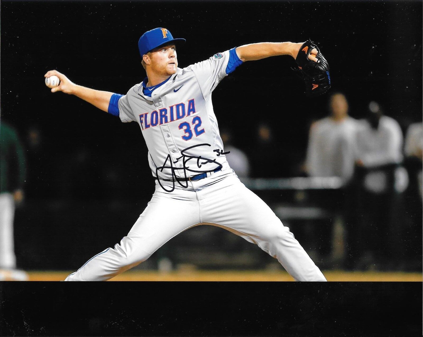 OAKLAND ATHLETICS LOGAN SHORE HAND SIGNED FLORIDA GATORS 8X10 Photo Poster painting W/COA