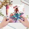 (US Only)6PCS DIY Heart Flower Diamond Art Greeting Cards Congratulations Cards & Gifts