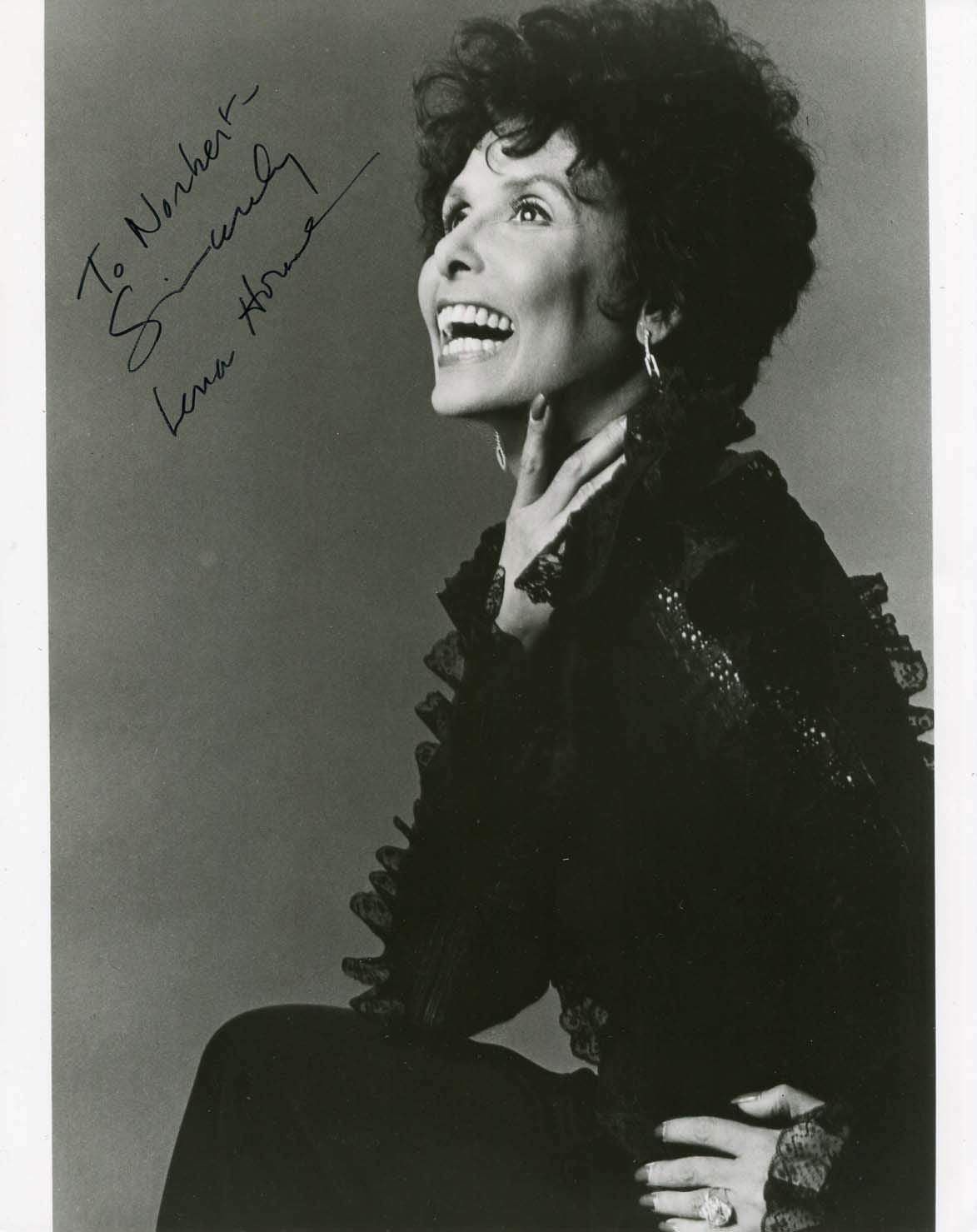 SINGER & ACTRESS Lena Horne autograph, signed Photo Poster painting