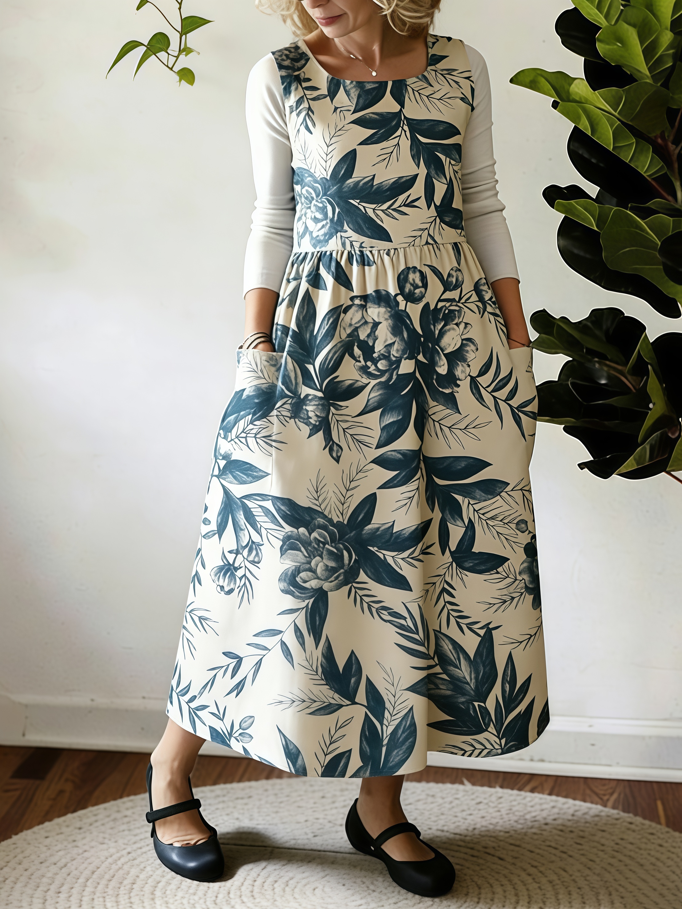 Blue Vitality Natural Apron