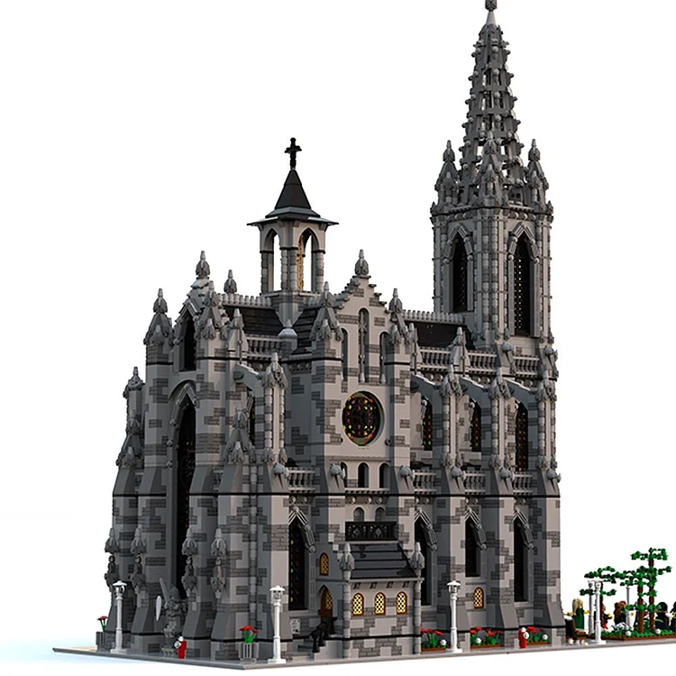 Modular Cathedral Church BuildMoc Retro Architecture Collection Model