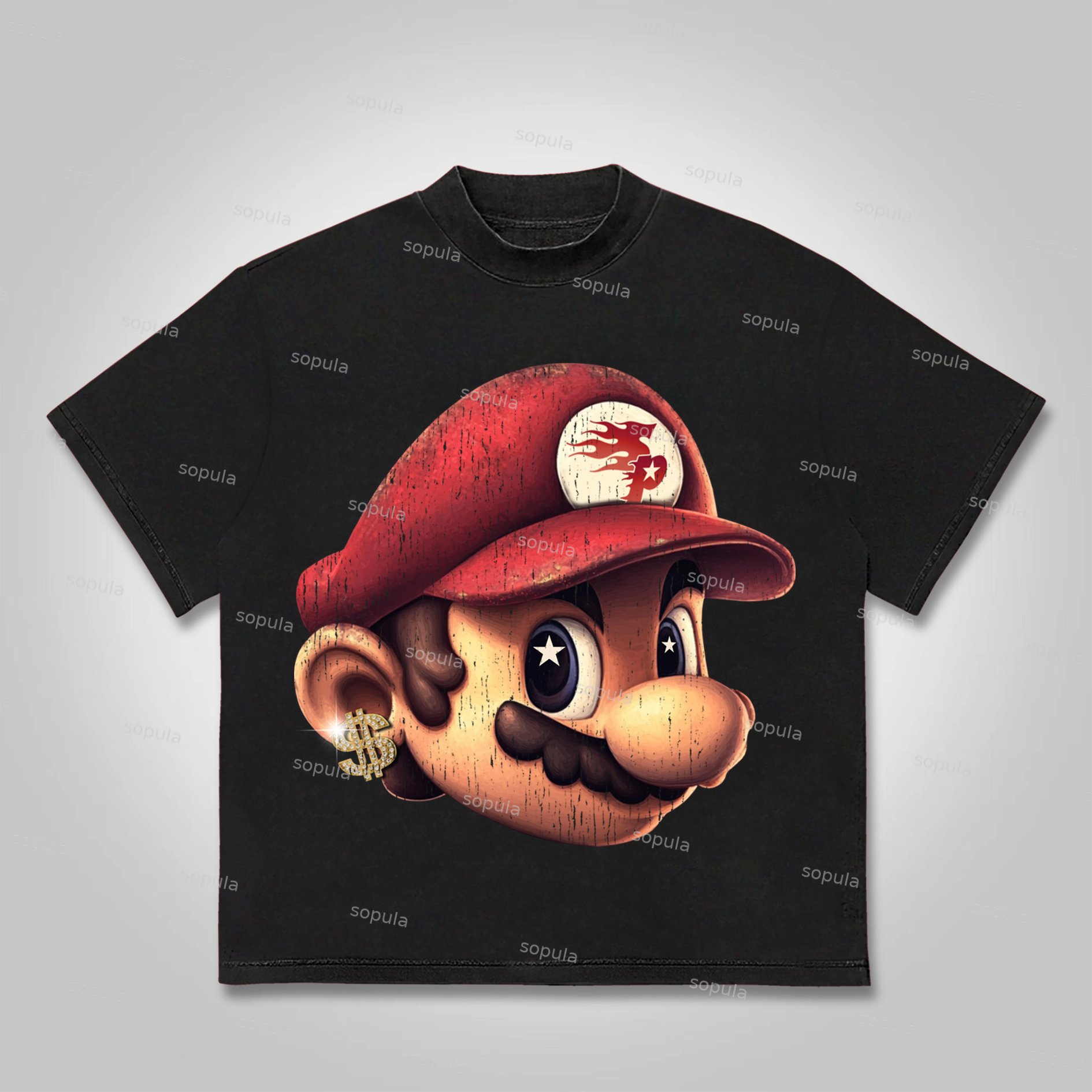 Sopula Y2k Vintage Cartoon Game Big Head Cotton T-shirt - Sopula｜Premium Graphic Tees & Graphic Clothing