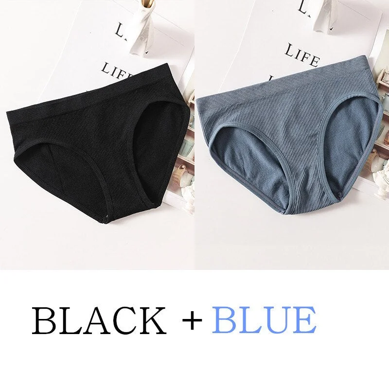 2PCS/Set Women Panties Bodyshaper Briefs Seamless Underwear Sexy Female Underpants Sexy Lingerie Ladies Comfort Cotton Panty M-L