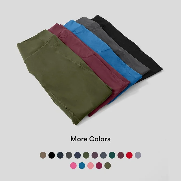 High Waisted Tummy Control Side Pocket Shaping Training Leggings