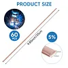 60 Pcs 5% Silver Brazing Rods - 1.3x3.2x250mm Flat Solder Alloy for HVAC & Plumbing Welding (Boxed)
