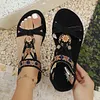 Women's Fashionable Retro Versatile Round-Toe Breathable Flat Sandals