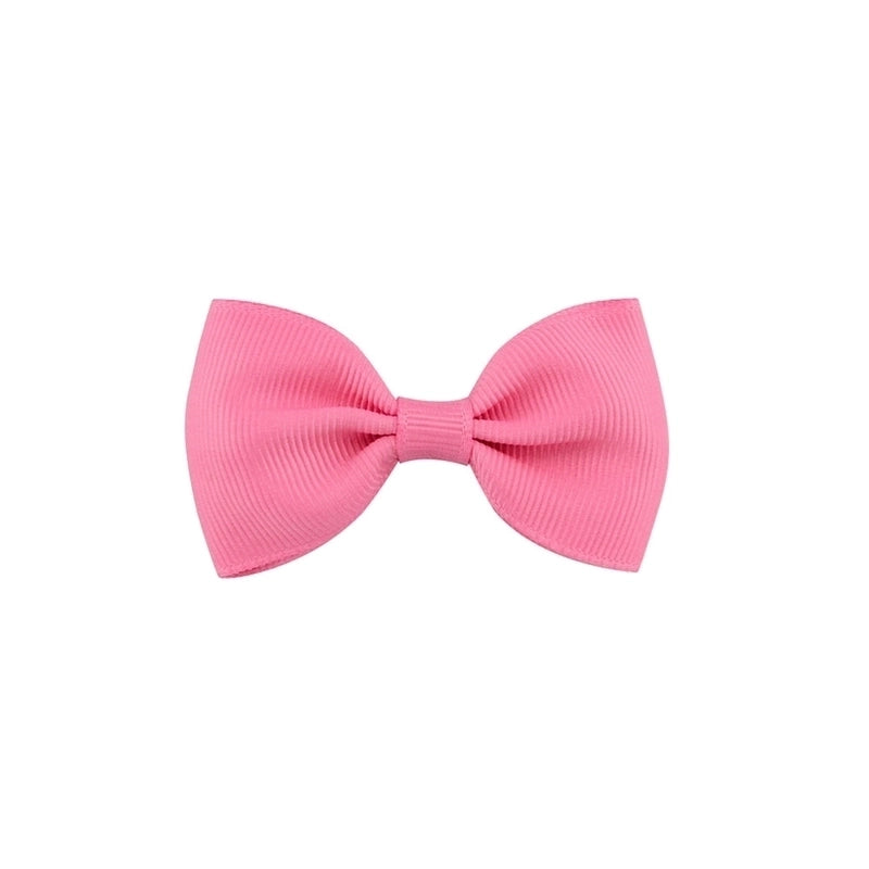 Solid Color Children’s Bow European Version Cute Hairpin Baby Hair Accessories Flat Head Bow Tie 643