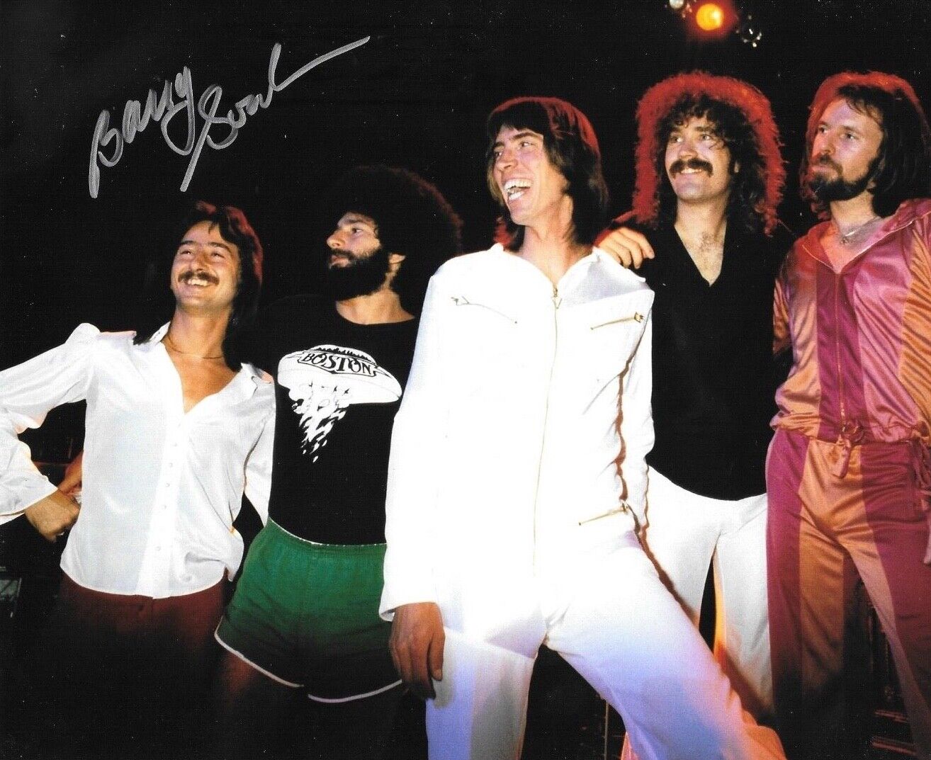 * BARRY GOUDREAU * signed 8x10 Photo Poster painting * BOSTON BAND * COA * 3