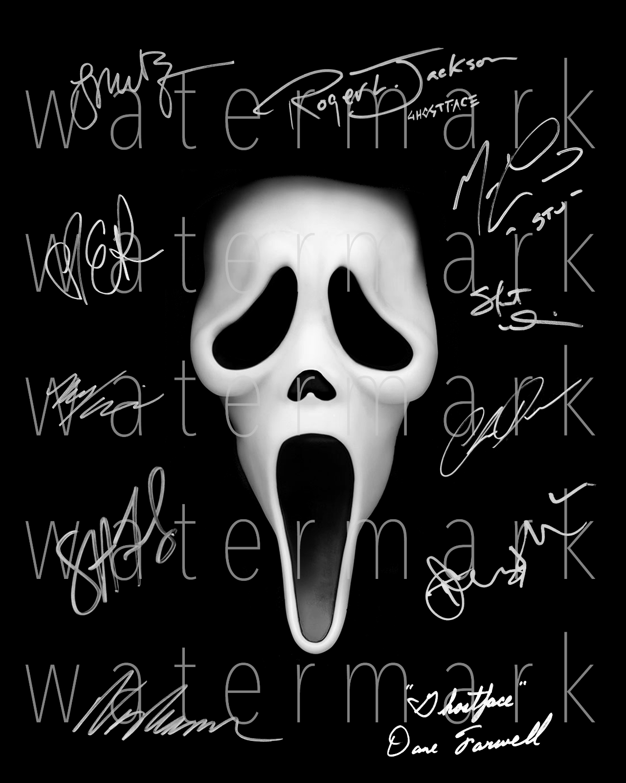 Scream Ghostface actors signed 8X10 inch print Photo Poster painting picture poster autograph RP