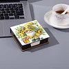 Diamond Painting PU Gnome Notecard Box with 160 Sheets Paper Note Holder