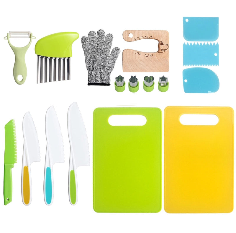 Casual Solid Color Plastic Chopping Board Fruit Knife 1 Set