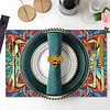 (42.5*29.5cm)1pcs Diamond Art Painting Mandala Placemats Heat Resistant Non-Slip Place Mat Kit