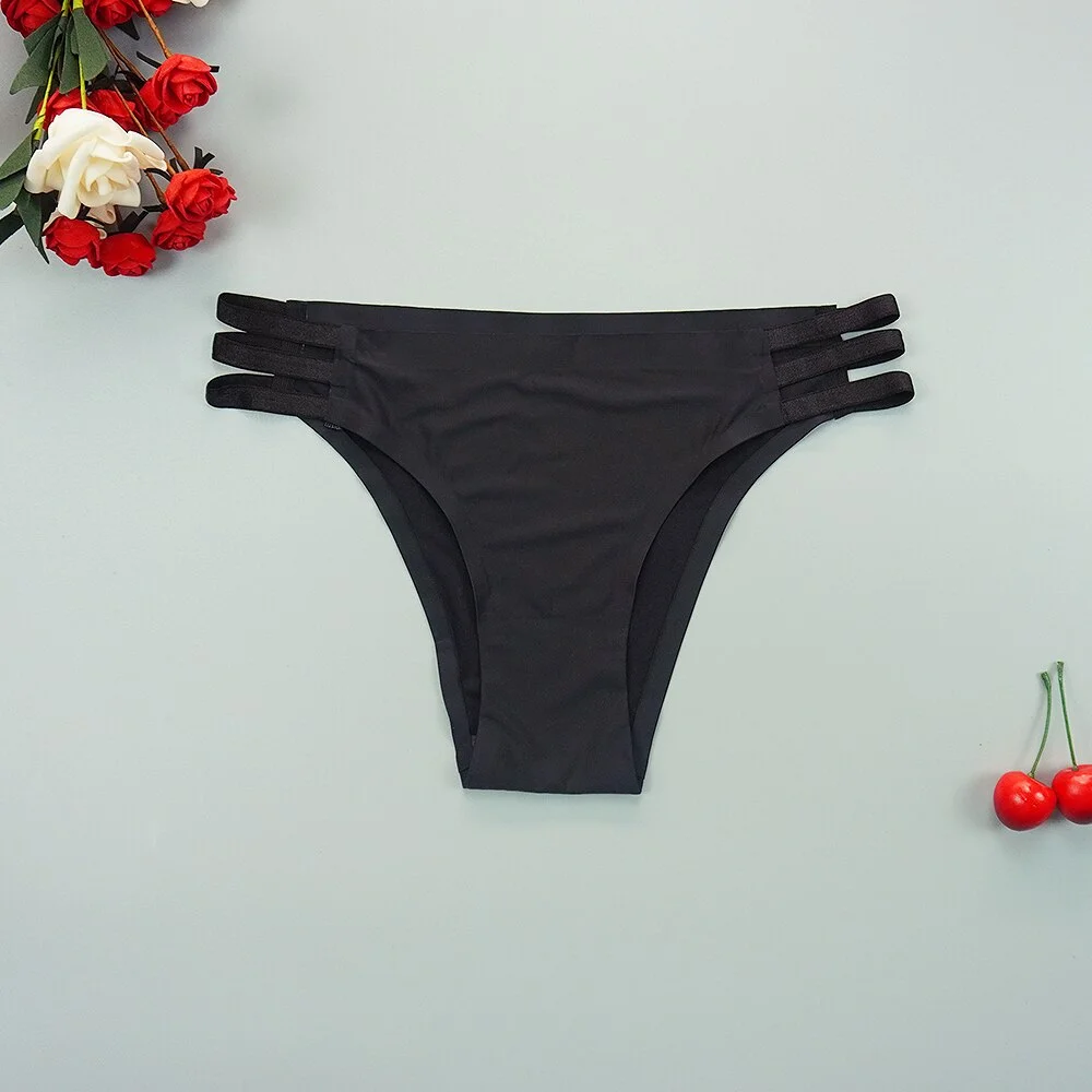 Billionm Women's Seamless Panties Thongs Sexy Intimate Tangas Ice Silk Low-waist T Panty Nylon Female G-Strings Erotic Underwear