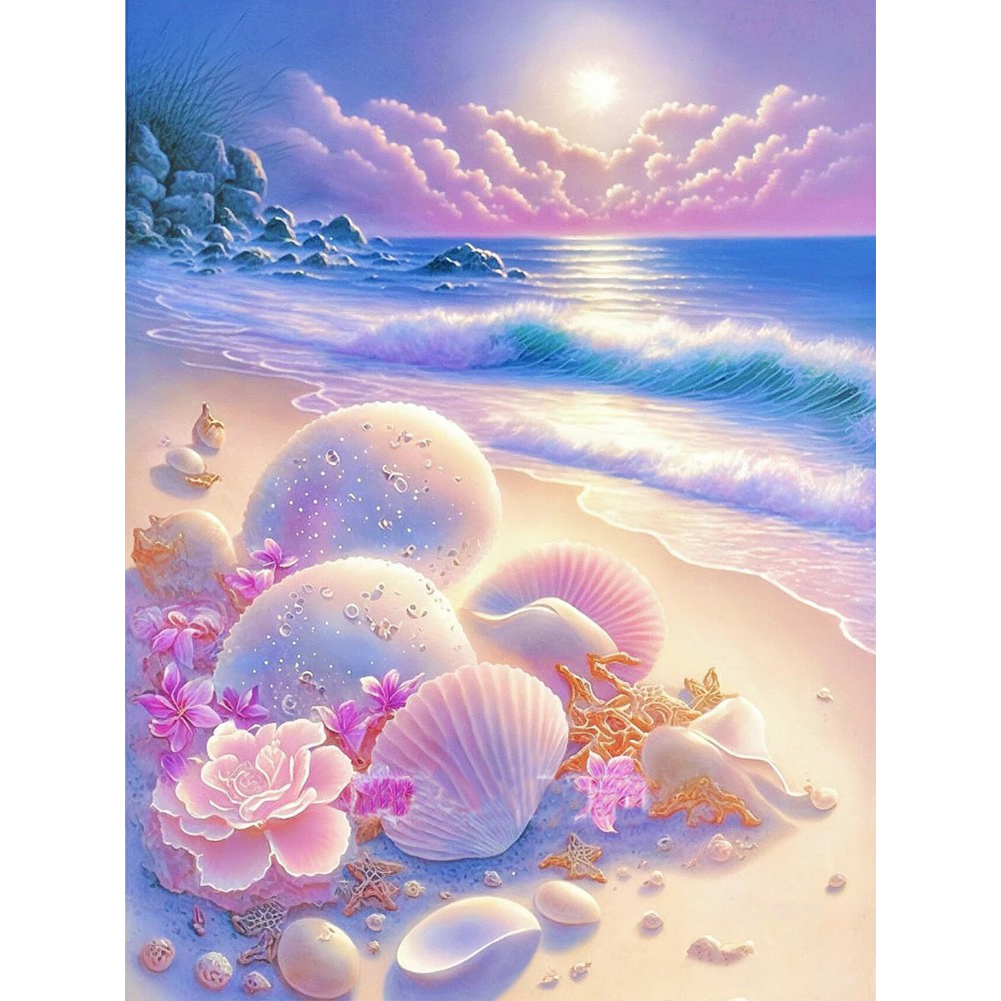 Beach Scenery 30*40CM(Canvas) Full Round Drill Diamond Painting gbfke