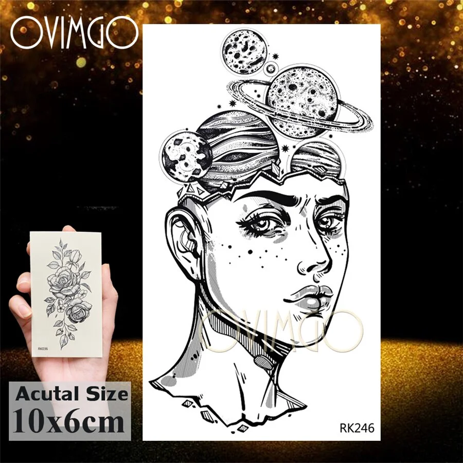 Sdrawing Sexy Kiss Haert Star Temporary Tattoos Paste Paper Body Art Arm Beck Fake Tatoo For Men Women Disposable Tattoo Sticker