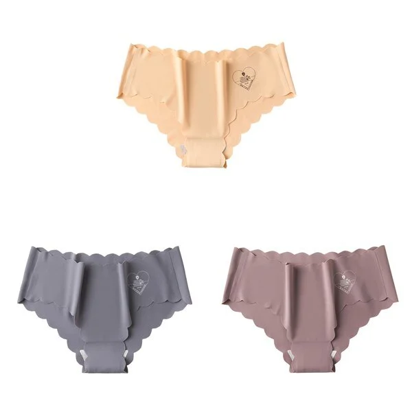 3pcs/lot Sexy Panties For Women Briefs Set Seamless Lingerie Solid Mid-Waist Cotton Panty Female Underpants Underwear Intimates