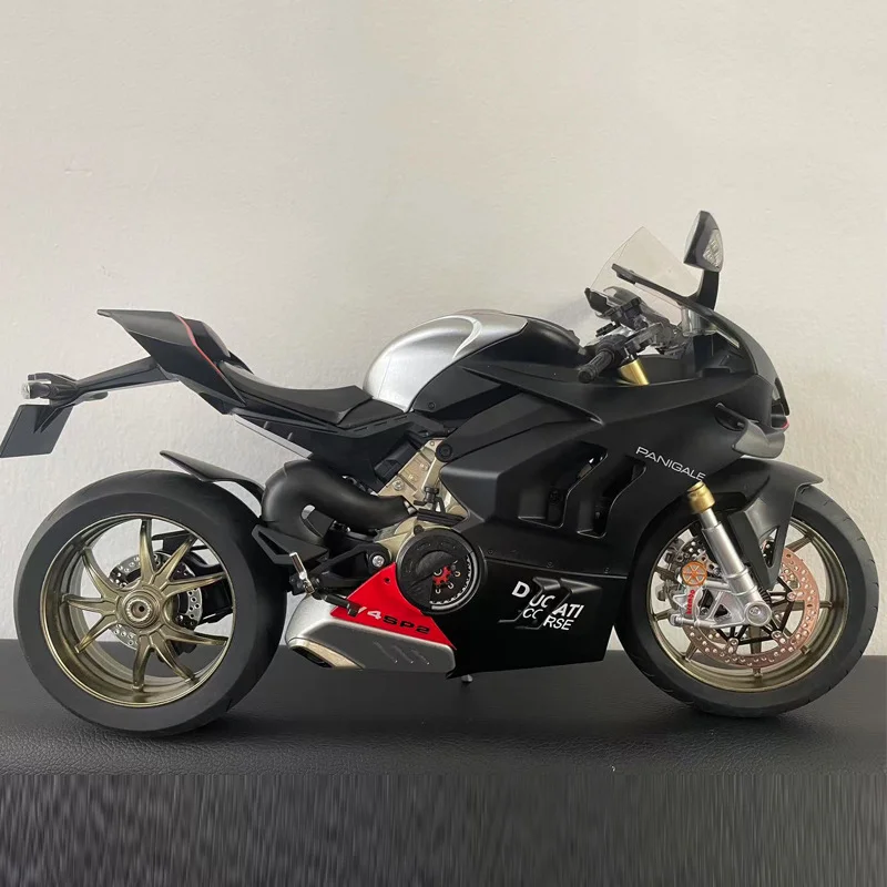 [Genuine]1:6 Ducati V4R Motorcycle Model Heavy Machine Startable Alloy Dynamic Car Model Toy