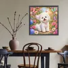 Diamond Painting -5D Full Round Drill Bichon Frise Puppy(40x40cm)