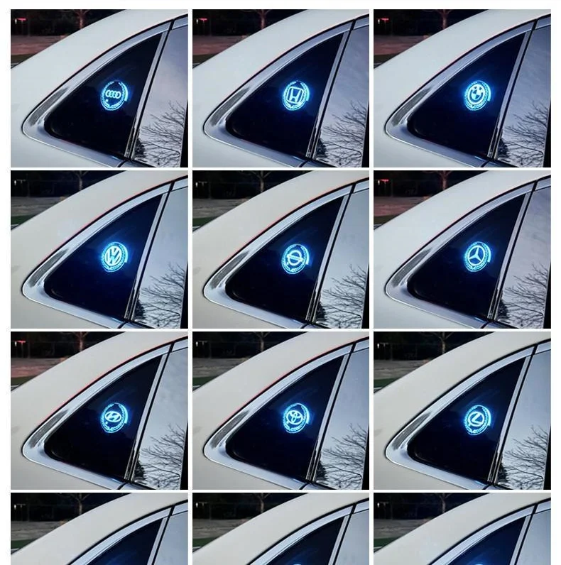 Car smart triangle window atmosphere modification lamp