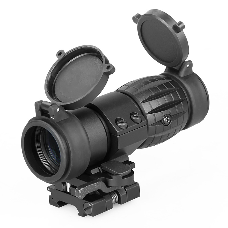Tactical Rifle Scope 3x Magnifier Compact Sight with Flip to Side Mount for Picatinny Rail