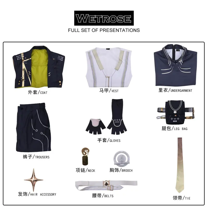 [Wetrose] Pre-Order Wuthering Waves Rover Perpetual Spark Male Game Outfit Cosplay Costume