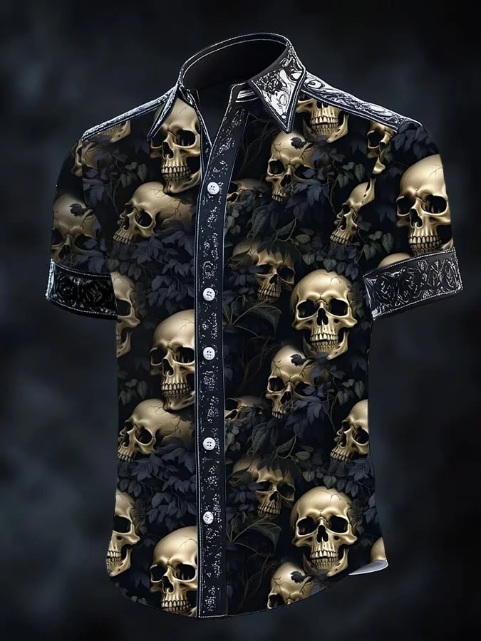 Men's Gothic Dark Short Sleeve Shirt 