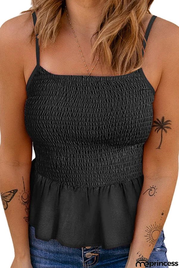 Joplin Floral Smocked Peplum Tank Top